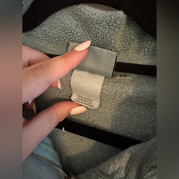 VTG Hot Cotton Marc Ware Women Lounge Set Sweatshirt Sweats Zip Blue 1X EUC - Picture 10 of 11